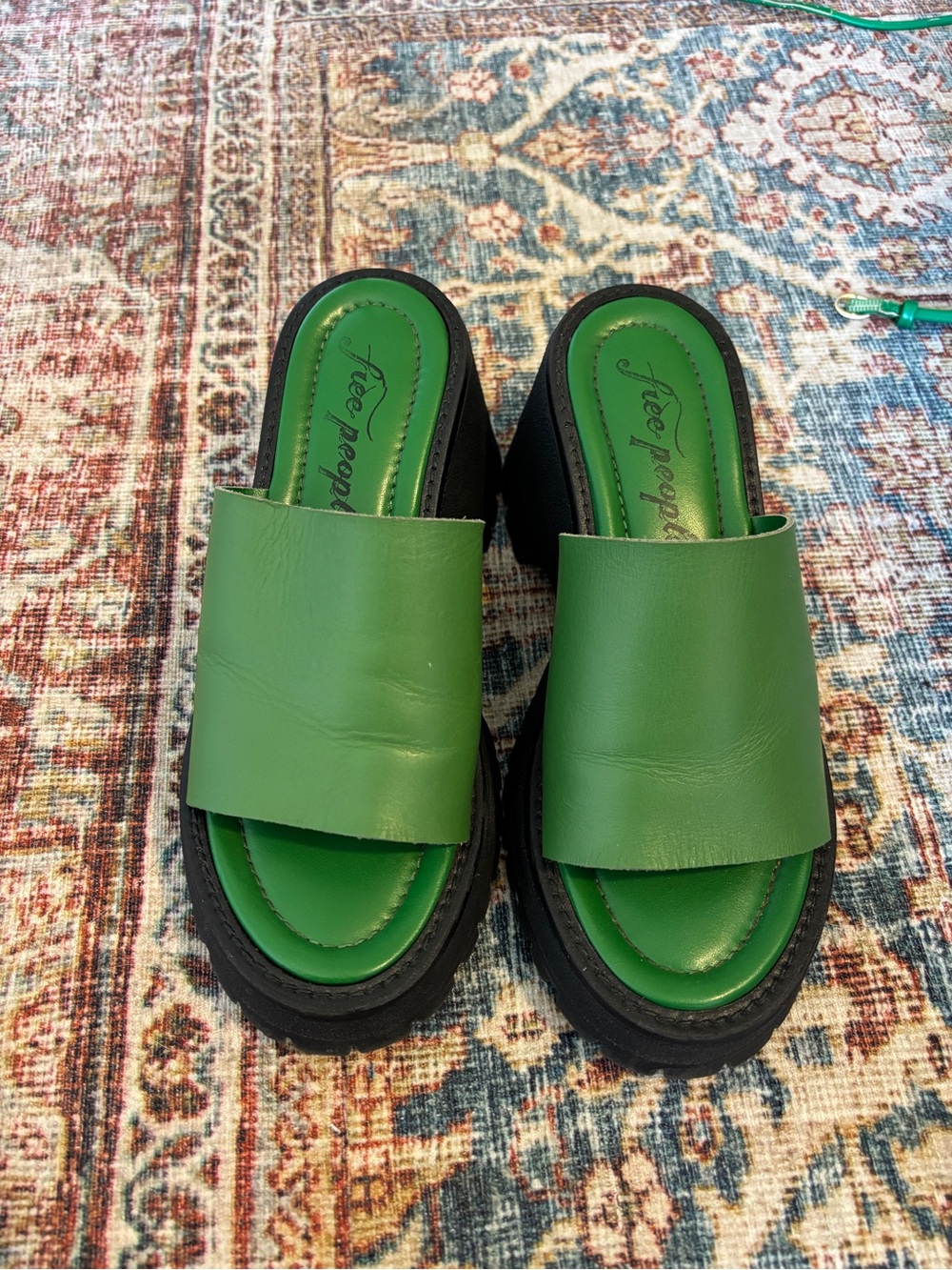 Free People Green Wedges
